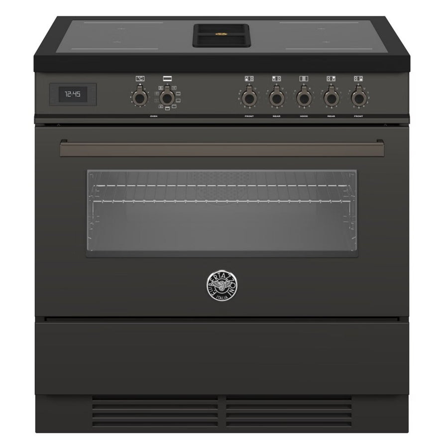 Bertazzoni PROCH94I1ECAT 90cm Professional Air-Tec Induction Range Cooker With Integrated Extraction – CARBONIO