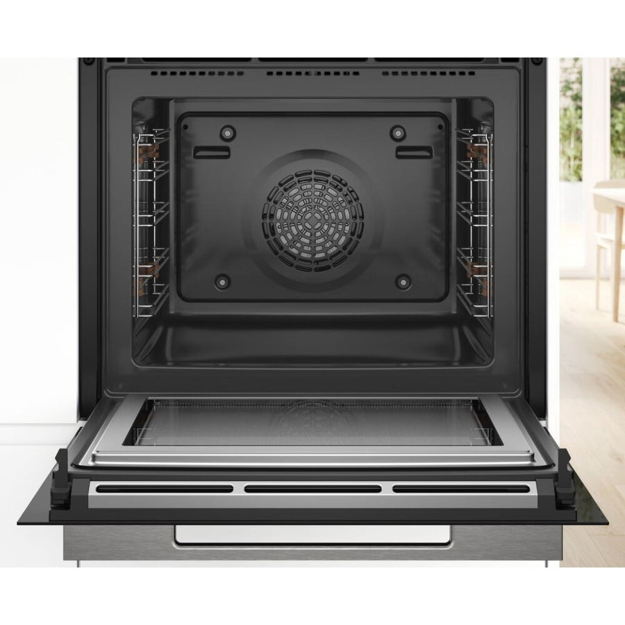 Bosch Series 8 HMG7764B1B Pyrolytic built-in single oven with Microwave function