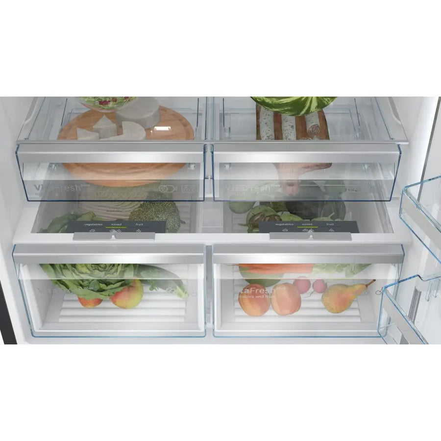 Bosch KGP86AXB0N Series 8 60/40 Total No Frost fridge freezer - Brushed Black Steel [Free 5-year parts & labour guarantee]