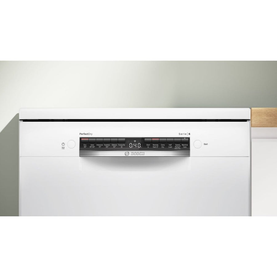 SMS6ZCW10G Bosch white freestanding dishwasher