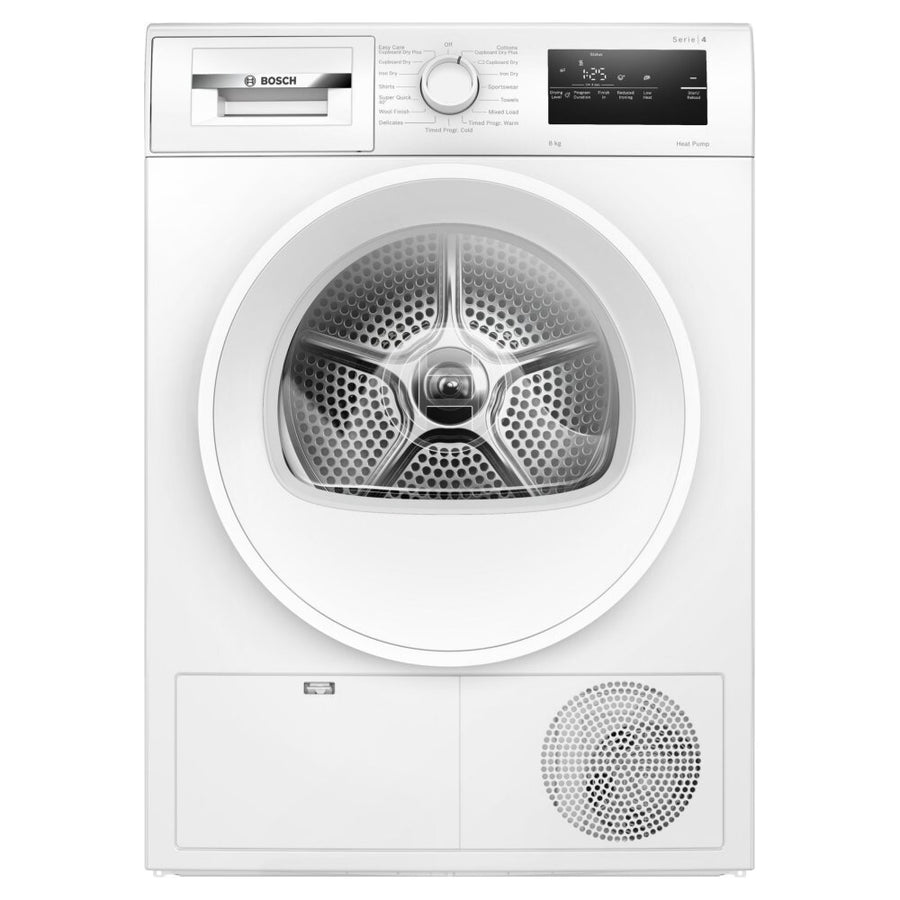 Bosch Series 4 WTH85225GB 8kg Heat Pump Tumble Dryer - White [Free 5-year parts & labour guarantee]