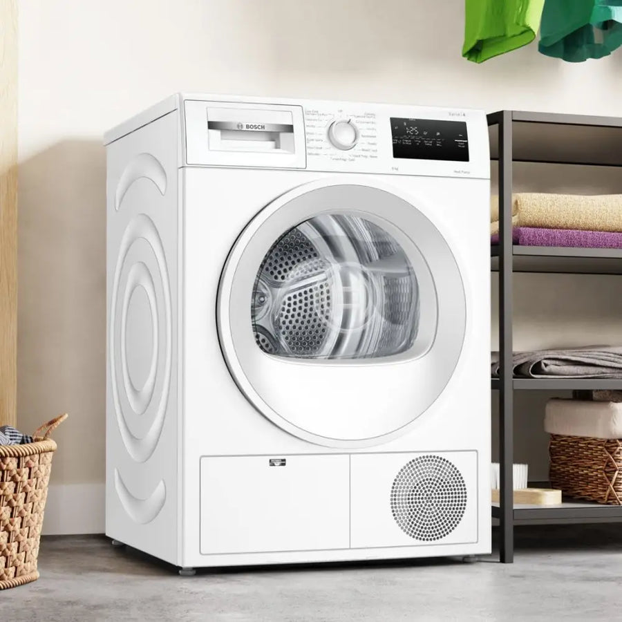 Bosch Series 4 WTH85225GB 8kg Heat Pump Tumble Dryer - White [Free 5-year parts & labour guarantee]