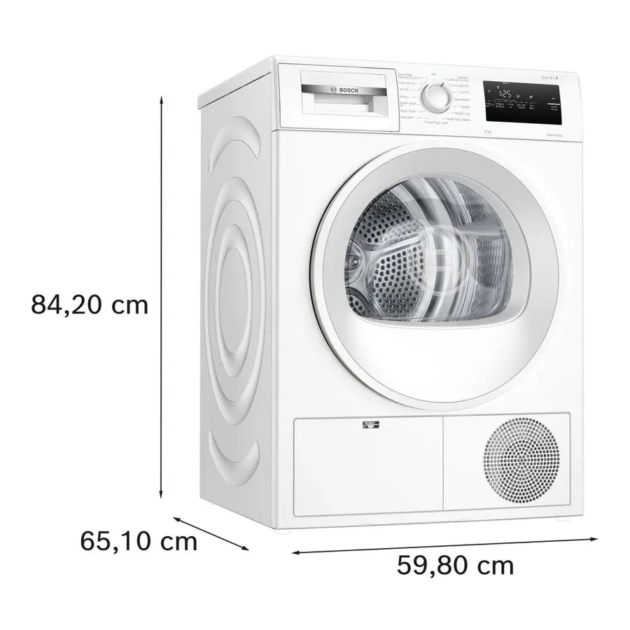 Bosch Series 4 WTH85225GB 8kg Heat Pump Tumble Dryer - White [Free 5-year parts & labour guarantee]