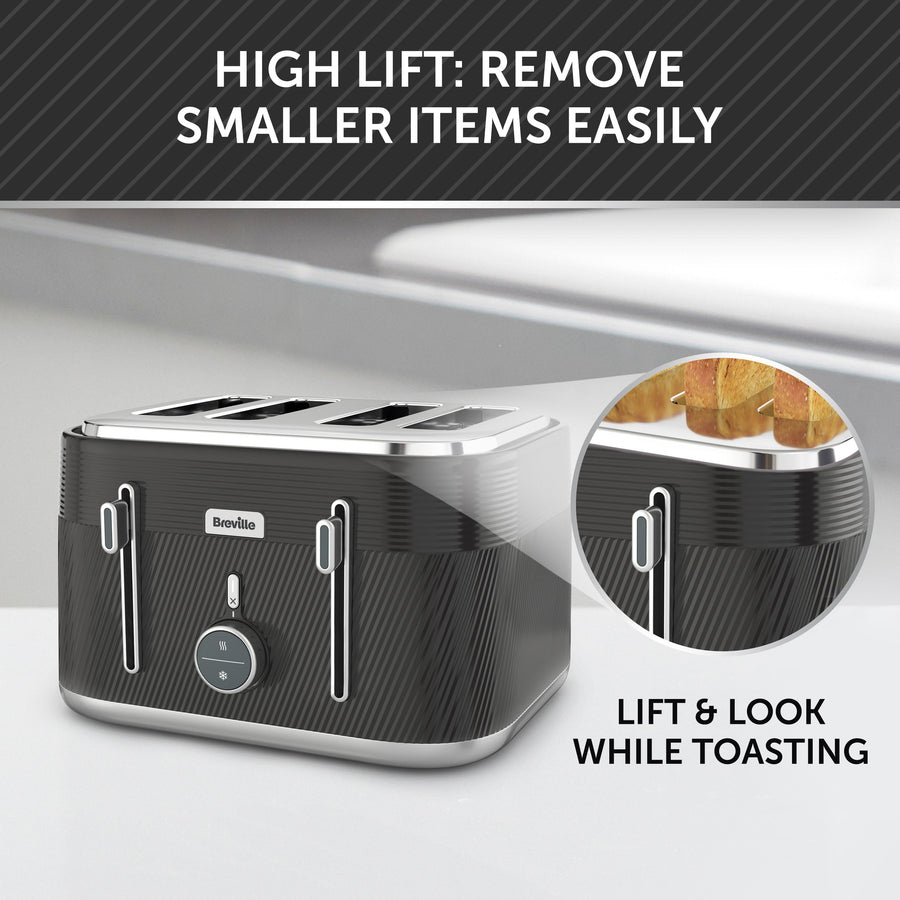 Breville VTT973 Obliq 4-slice toaster - Black