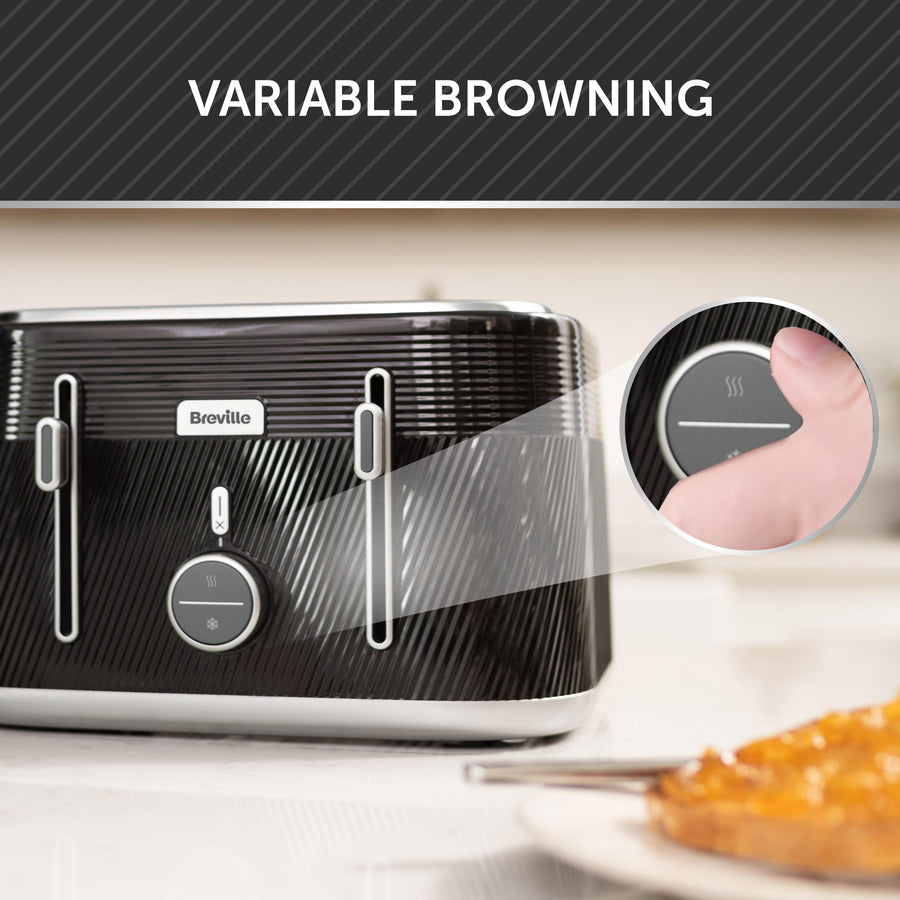 Breville VTT973 Obliq 4-slice toaster - Black