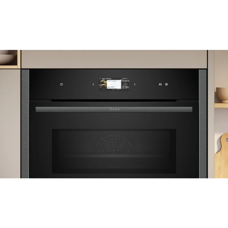 Neff N90 C24MS71G0B Built-in Pyro clean Compact Oven & Microwave  - Graphite Grey