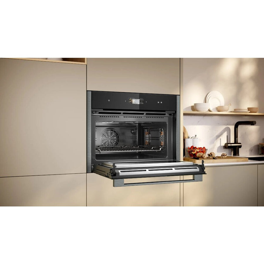 Neff N90 C24MS71G0B Built-in Pyro clean Compact Oven & Microwave  - Graphite Grey