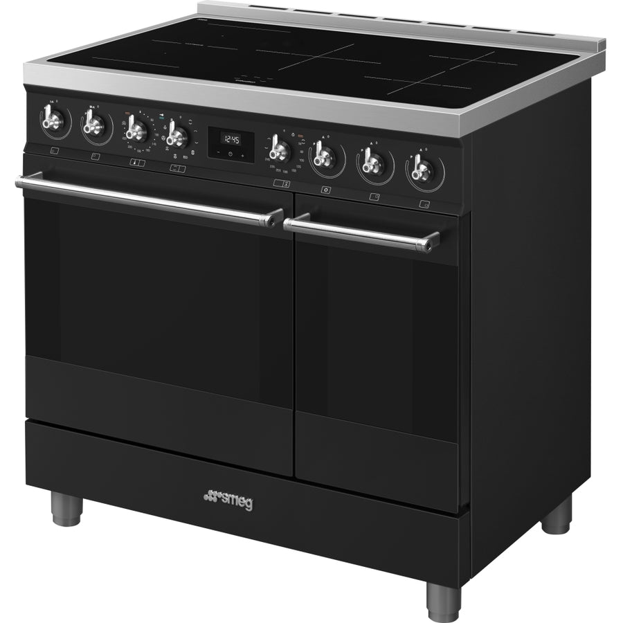 Smeg C92IPMB2 90cm Pyrolytic Induction Range Cooker - Black