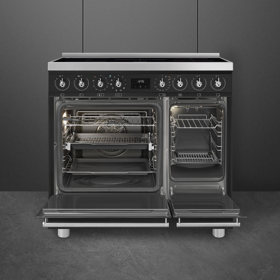 Smeg C92IPMB2 90cm Pyrolytic Induction Range Cooker - Black