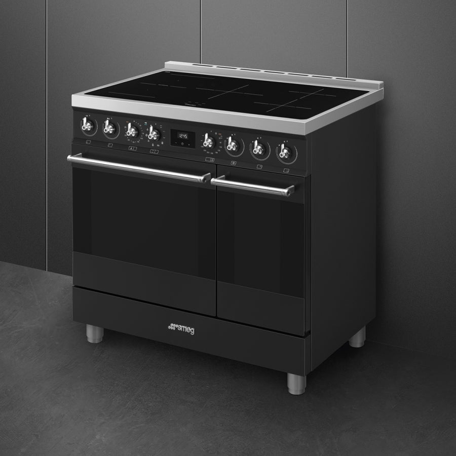 Smeg C92IPMB2 90cm Pyrolytic Induction Range Cooker - Black