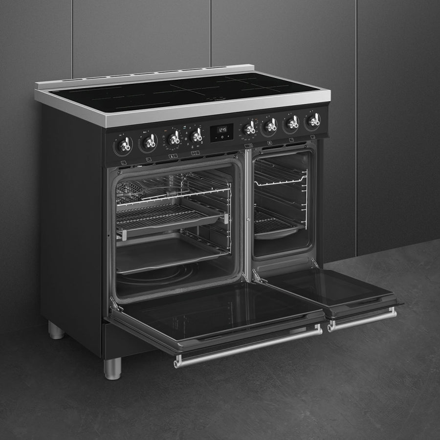 Smeg C92IPMB2 90cm Pyrolytic Induction Range Cooker - Black