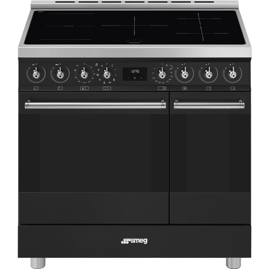 Smeg C92IPMB2 90cm Pyrolytic Induction Range Cooker - Black