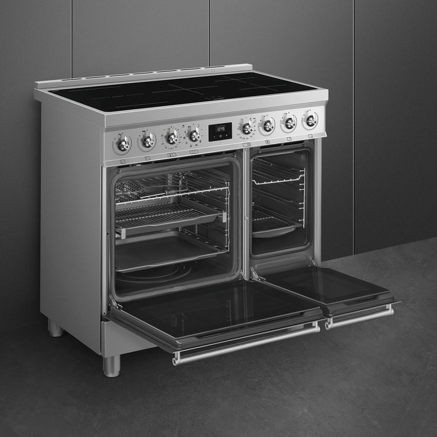 Smeg C92IPX2 90cm Pyrolytic Induction Range Cooker - Stainless Steel