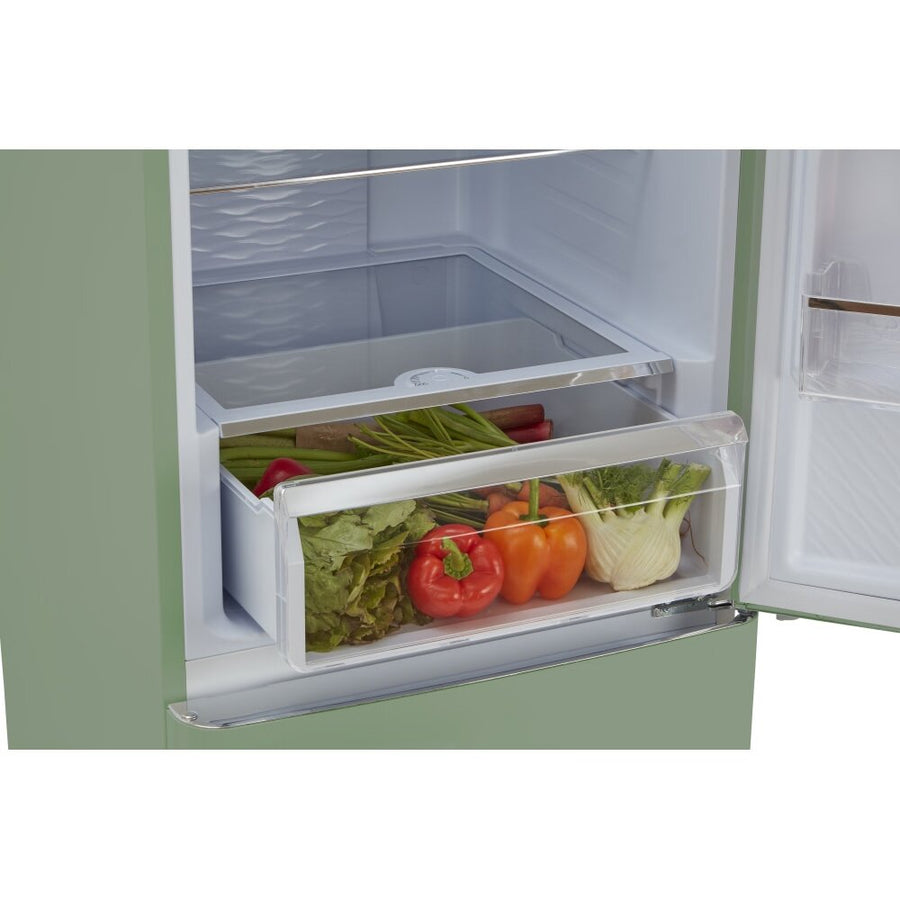 CDA Florence Meadow Green 60/40 Retro style frost free fridge freezer [last one]