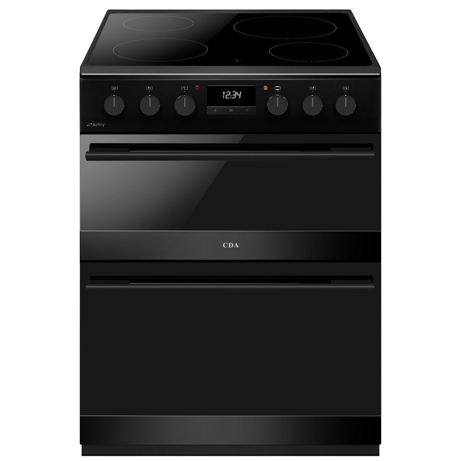 CDA CFC6100MB 60cm Electric Ceramic Cooker with AirFry - Black
