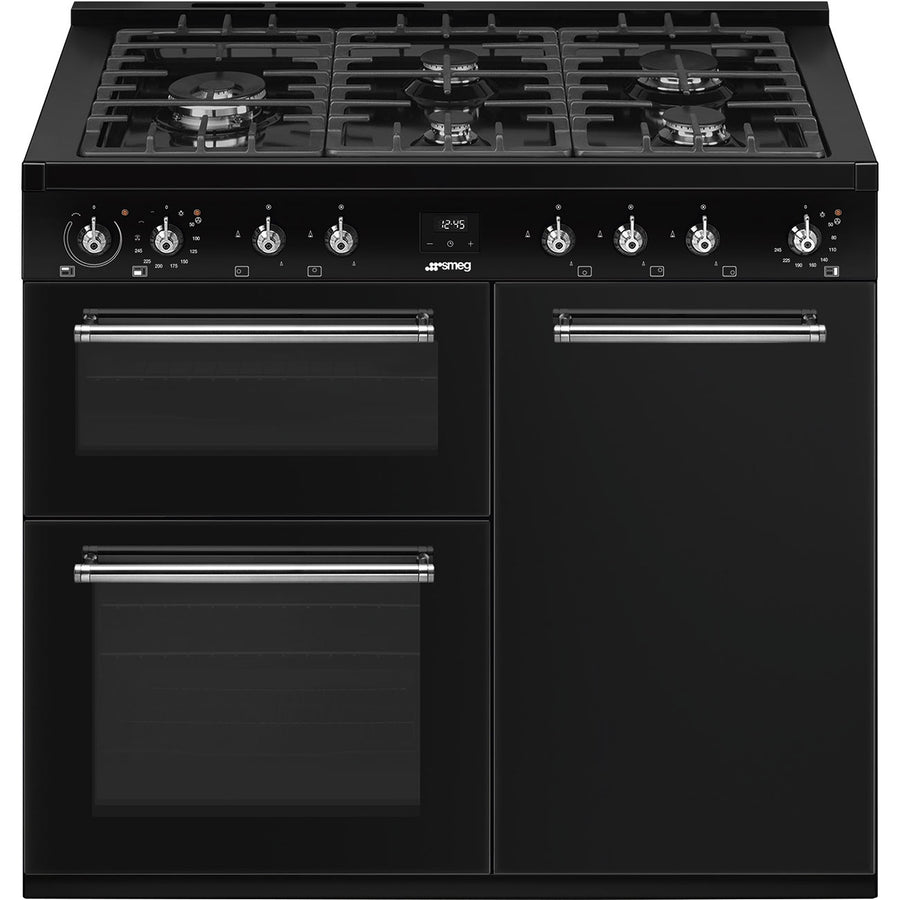 Smeg CX103GMBL 100cm Concert Dual Fuel Range Cooker - Black