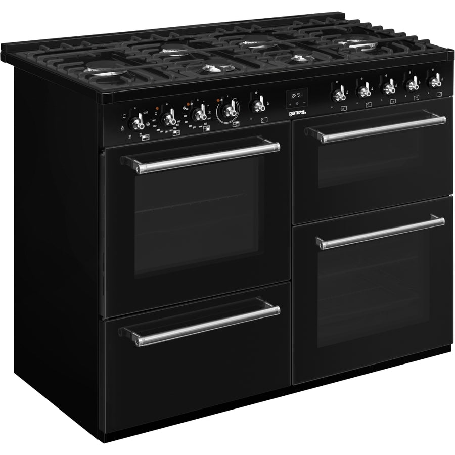 Smeg CX113GMBL 110cm Concert Dual Fuel Range Cooker - Black