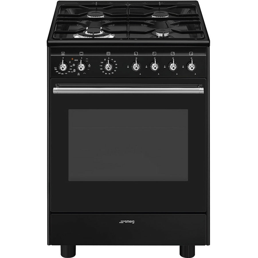 Smeg CX61GMBL 60cm Concert Dual Fuel Cooker - Black