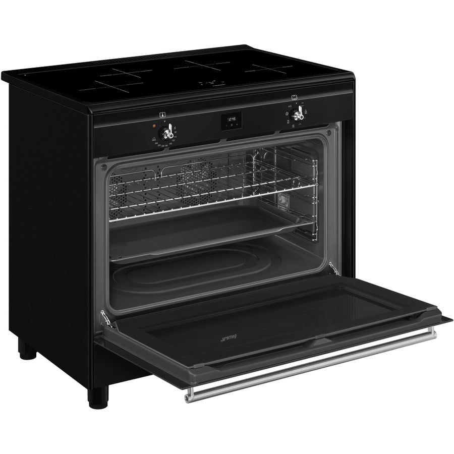 Smeg CX91IMBL 90cm Induction Range Cooker - Black