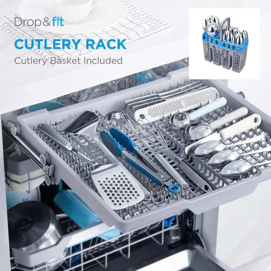 Midea MDWEF1034CW Slimline 10 Place Dishwasher 45cm – White