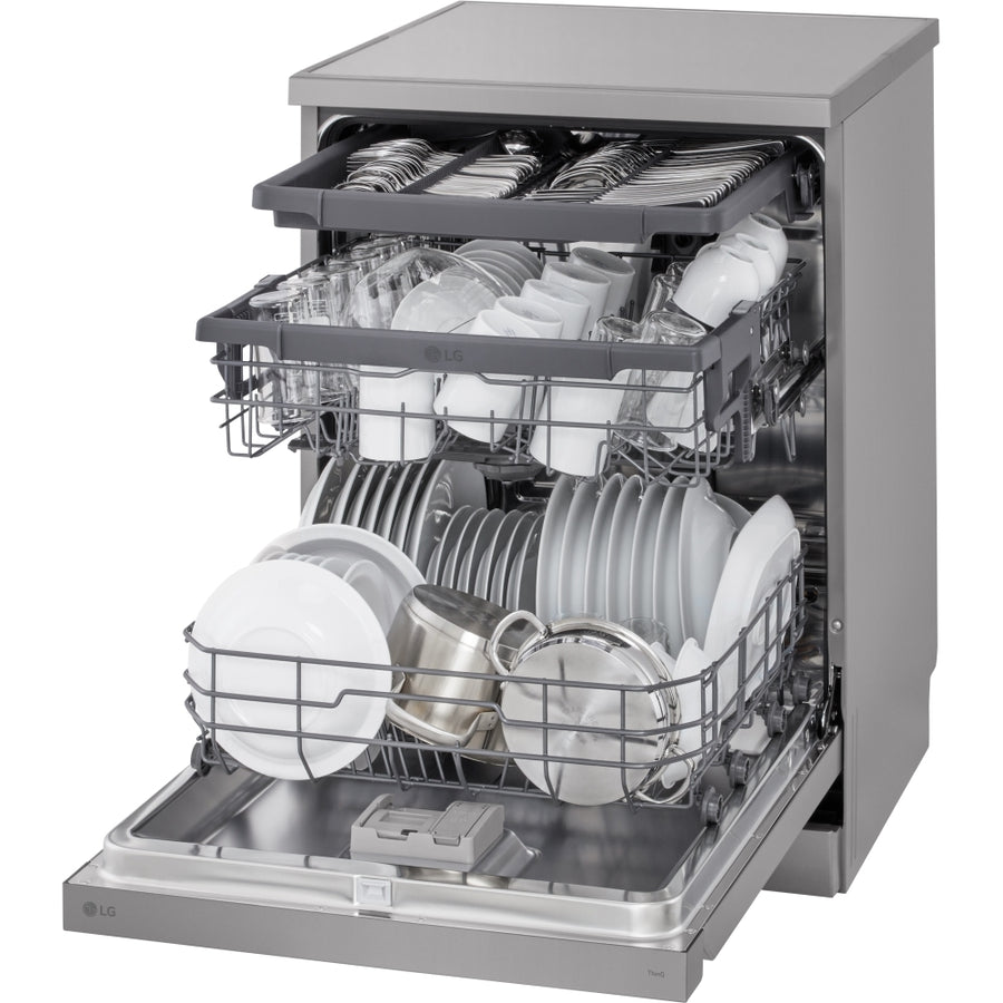 LG DF243FVS 14-place setting TrueSteam™ Freestanding dishwasher - Silver
