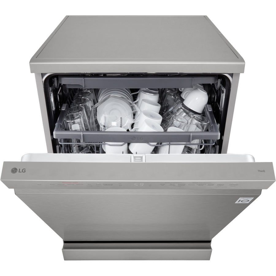 LG DF243FVS 14-place setting TrueSteam™ Freestanding dishwasher - Silver