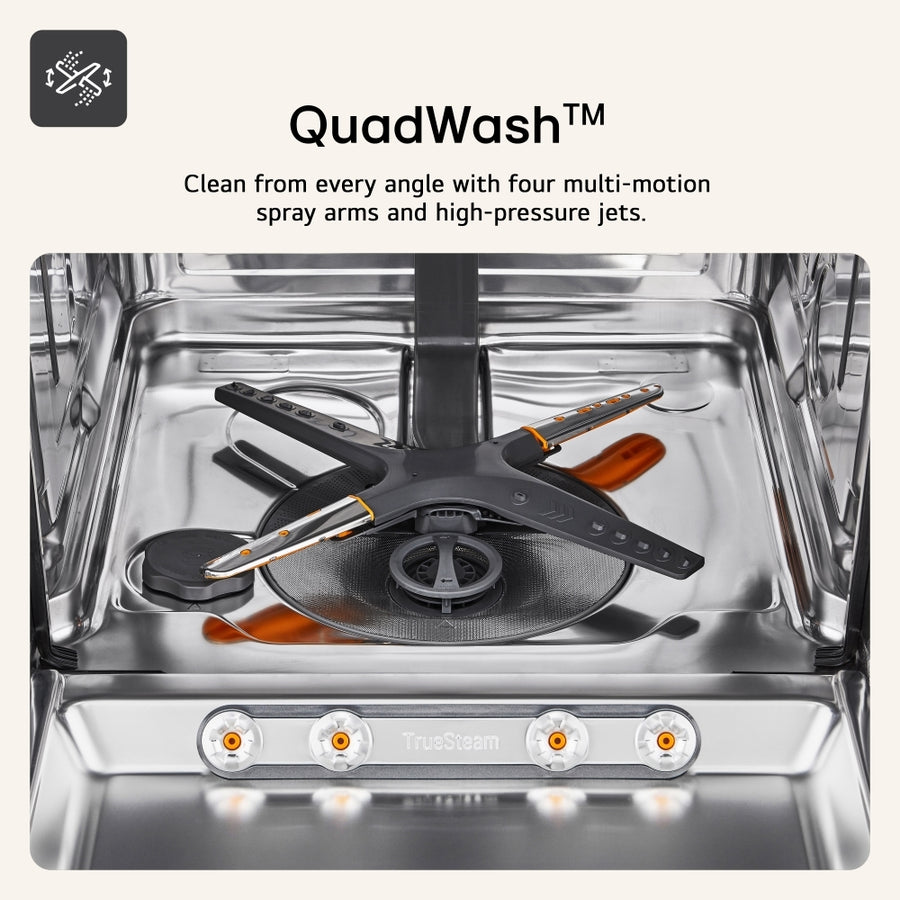 LG DF243FVS 14-place setting TrueSteam™ Freestanding dishwasher - Silver