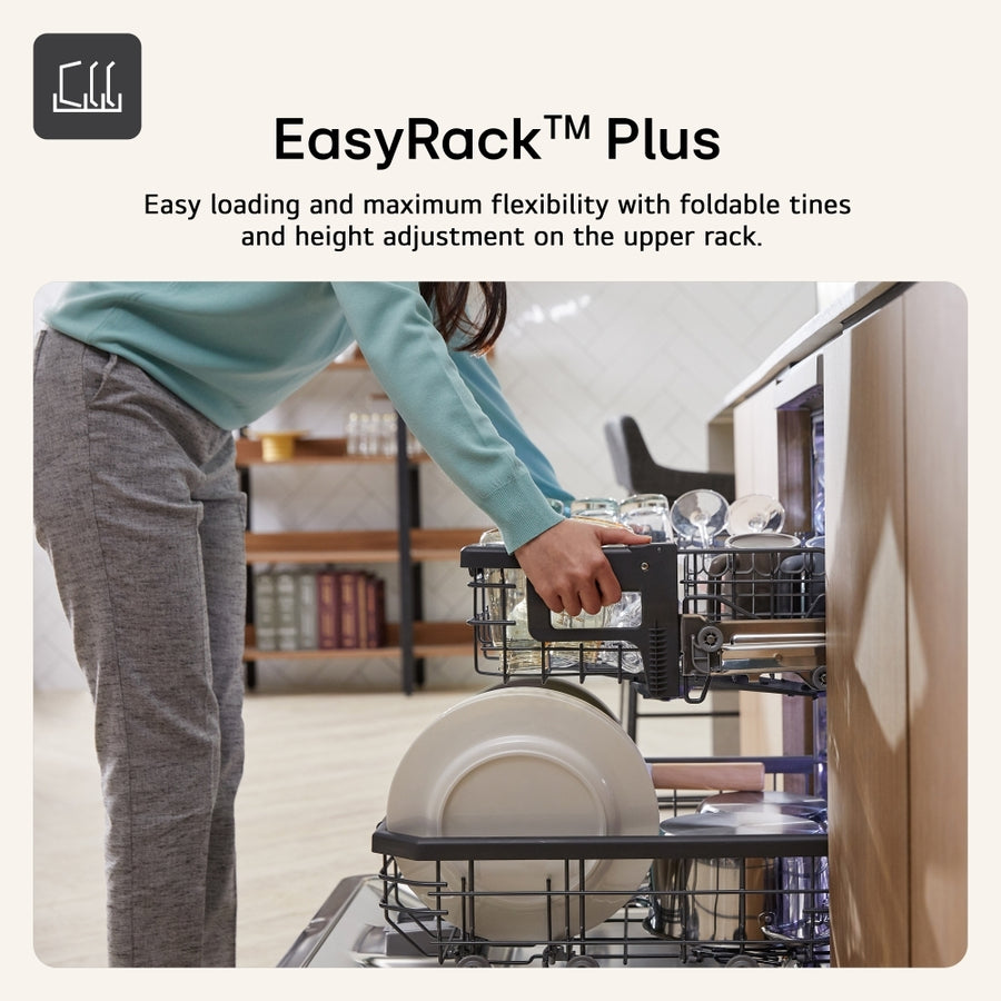 LG DF243FVS 14-place setting TrueSteam™ Freestanding dishwasher - Silver