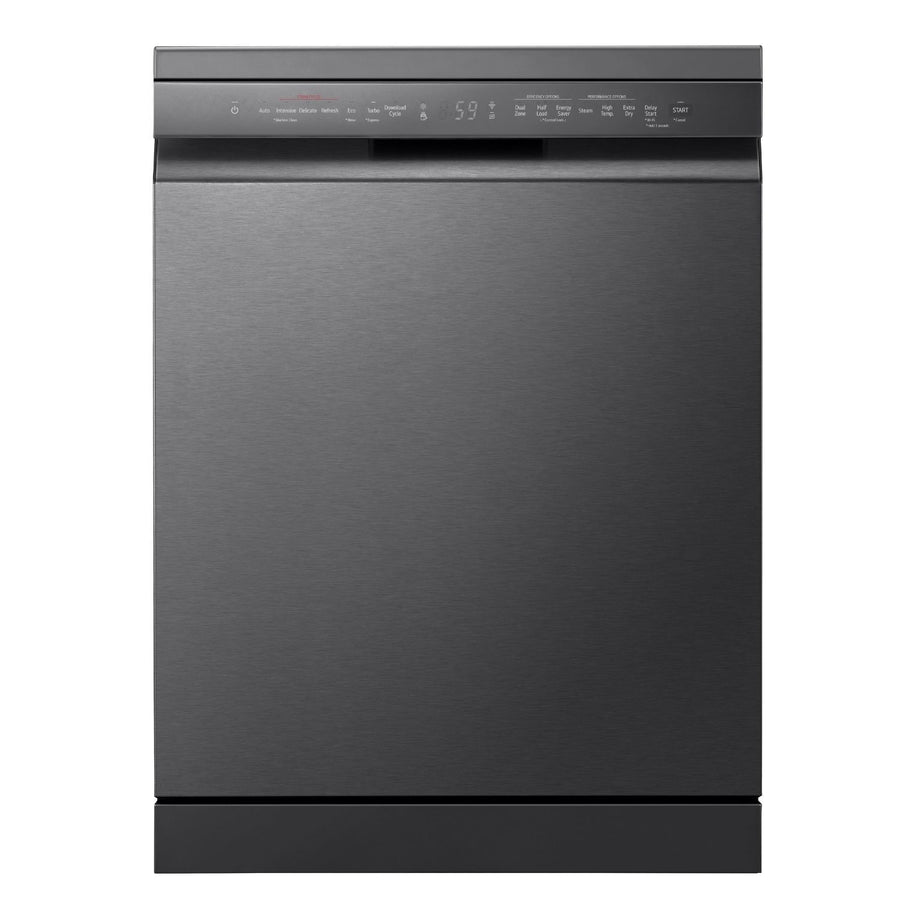 LG DF365FMS matte black freestanding dishwasher