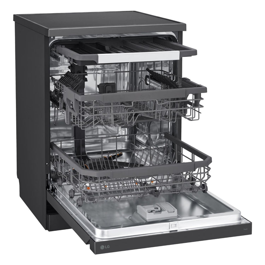 LG DF365FMS matte black freestanding dishwasher