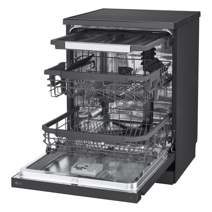 LG DF365FMS matte black freestanding dishwasher