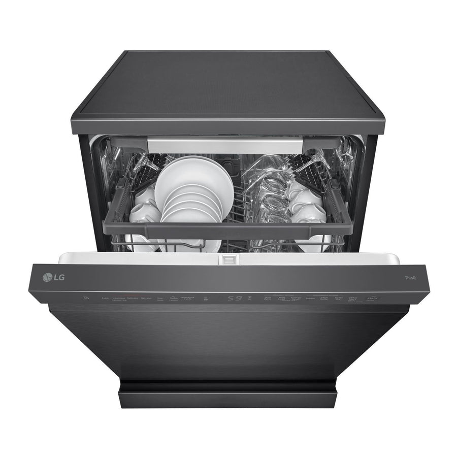 LG DF365FMS matte black freestanding dishwasher