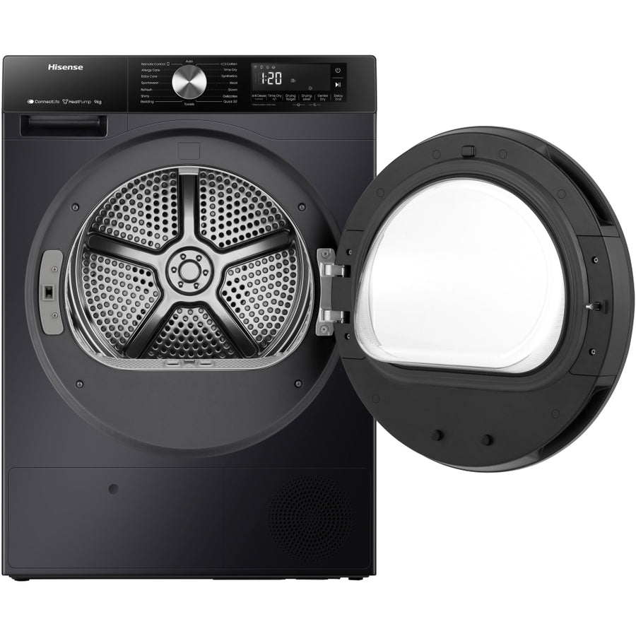 Hisense DH3S902BB3 3S Series 9kg Heat Pump Tumble Dryer - Black