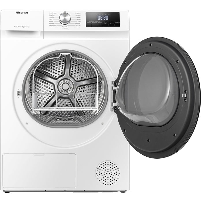 Hisense DHQA902U 9kg Heat Pump Tumble Dryer - White