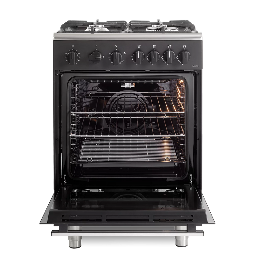 De'Longhi DSC626G-1 BL 60cm Gas Cooker - Anthracite