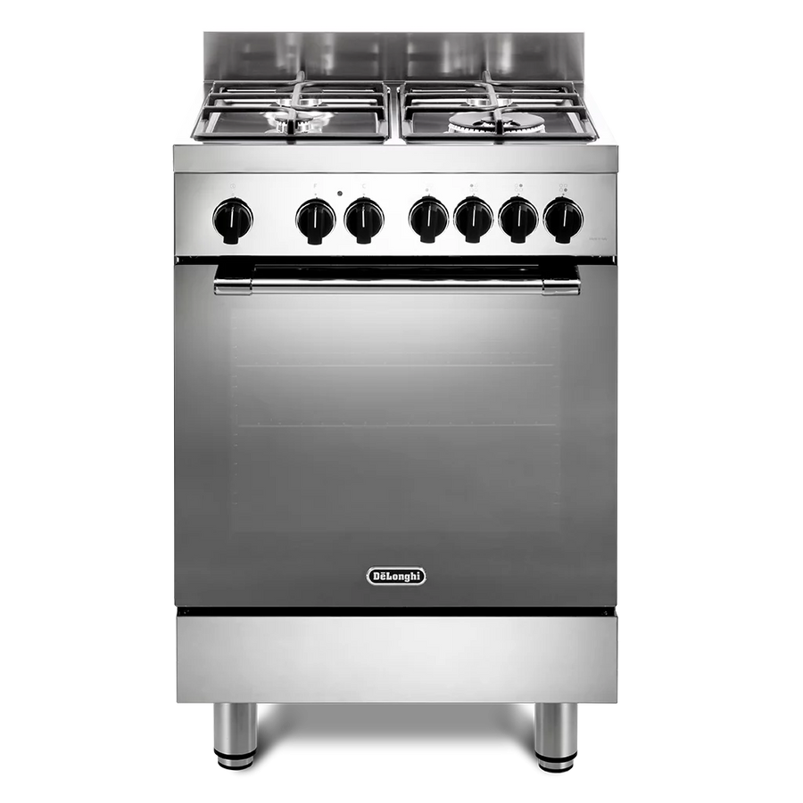DeLonghi DSC 626MLX-1 Dual Fuel Cooker with Multifunction Single Oven - Stainless Steel