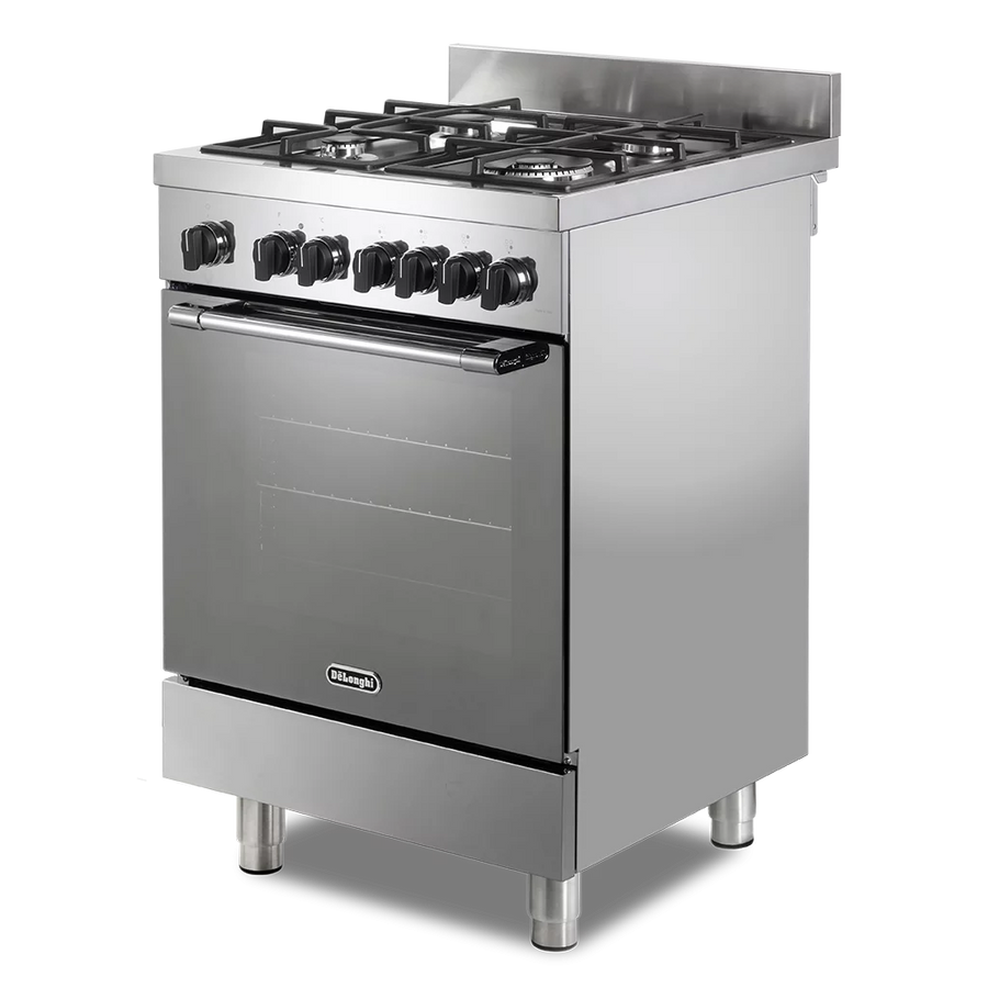 DeLonghi DSC 626MLX-1 Dual Fuel Cooker with Multifunction Single Oven - Stainless Steel