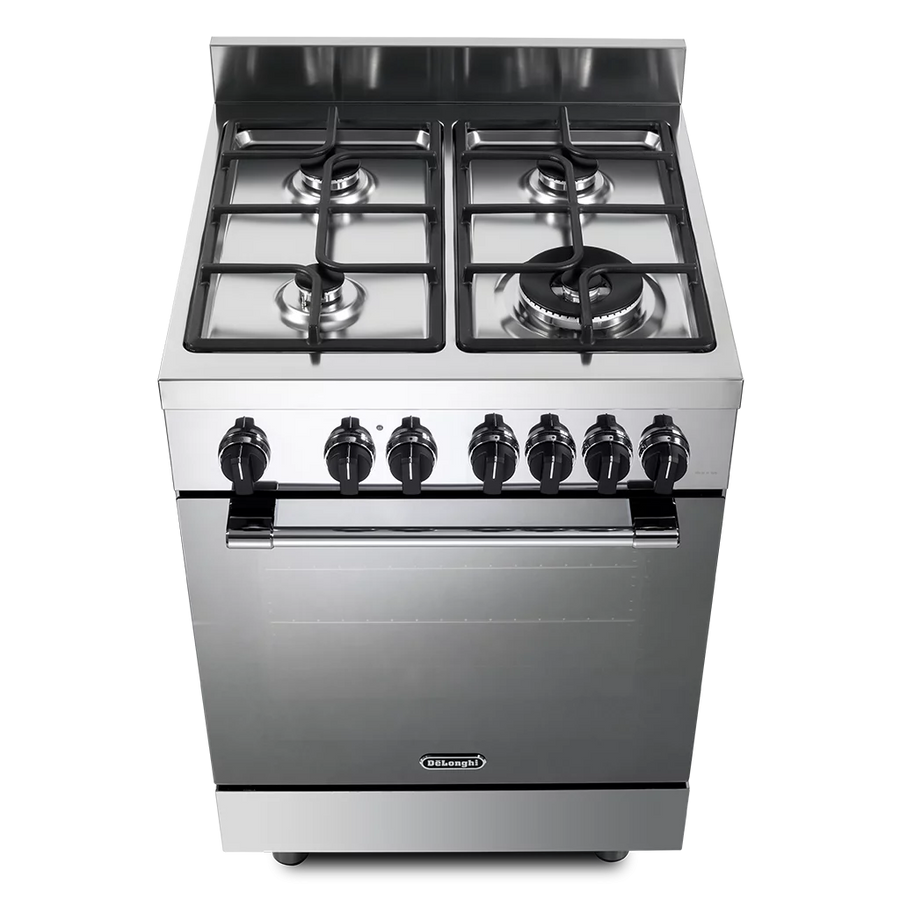 DeLonghi DSC 626MLX-1 Dual Fuel Cooker with Multifunction Single Oven - Stainless Steel