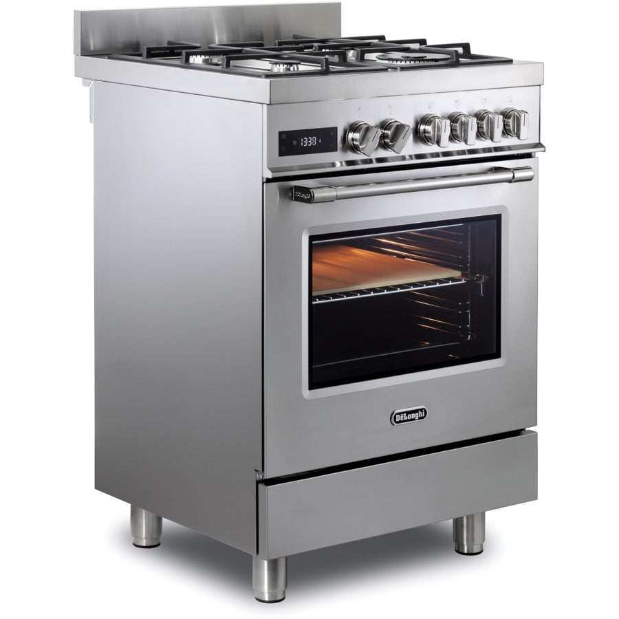 De'Longhi DSC626G-1 60cm Gas Cooker - Stainless Steel