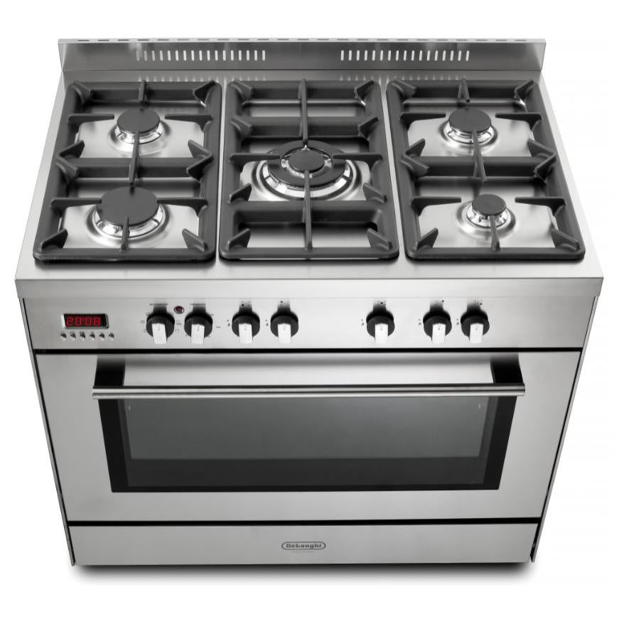 De'Longhi DSR917-DF/M 90cm Dual Fuel Range Cooker - Stainless steel