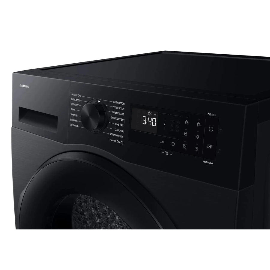 Samsung DV90DG52A0ABEU 9kg Heat Pump Tumble Dryer - Black [Free 5-year parts & labour warranty]