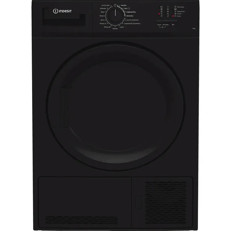 Indesit CYDC82BBGLUK 8kg Condenser Tumble Dryer - Black