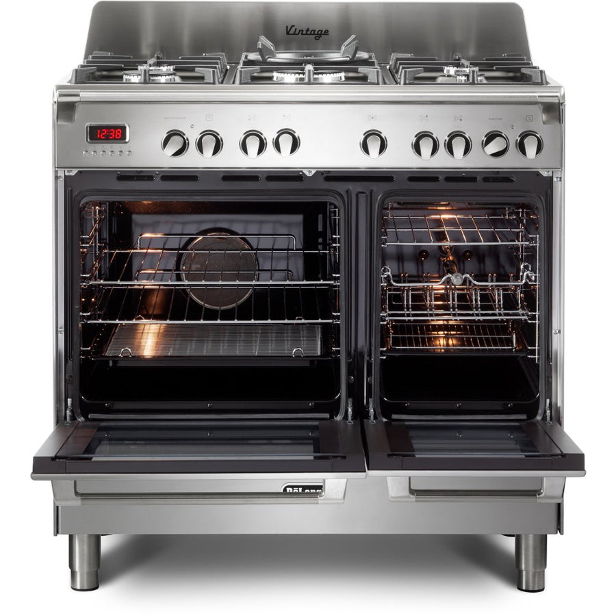 De'Longhi DVTR906DFSS 90cm Dual Fuel Range Cooker - Stainless Steel