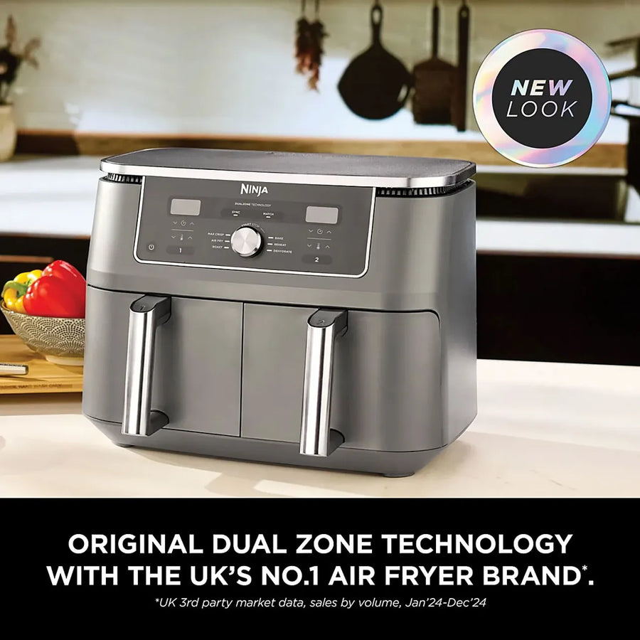 NINJA DZ400UK Foodi Dual Zone 9.5 L Air Fryer - Gun Metal Grey