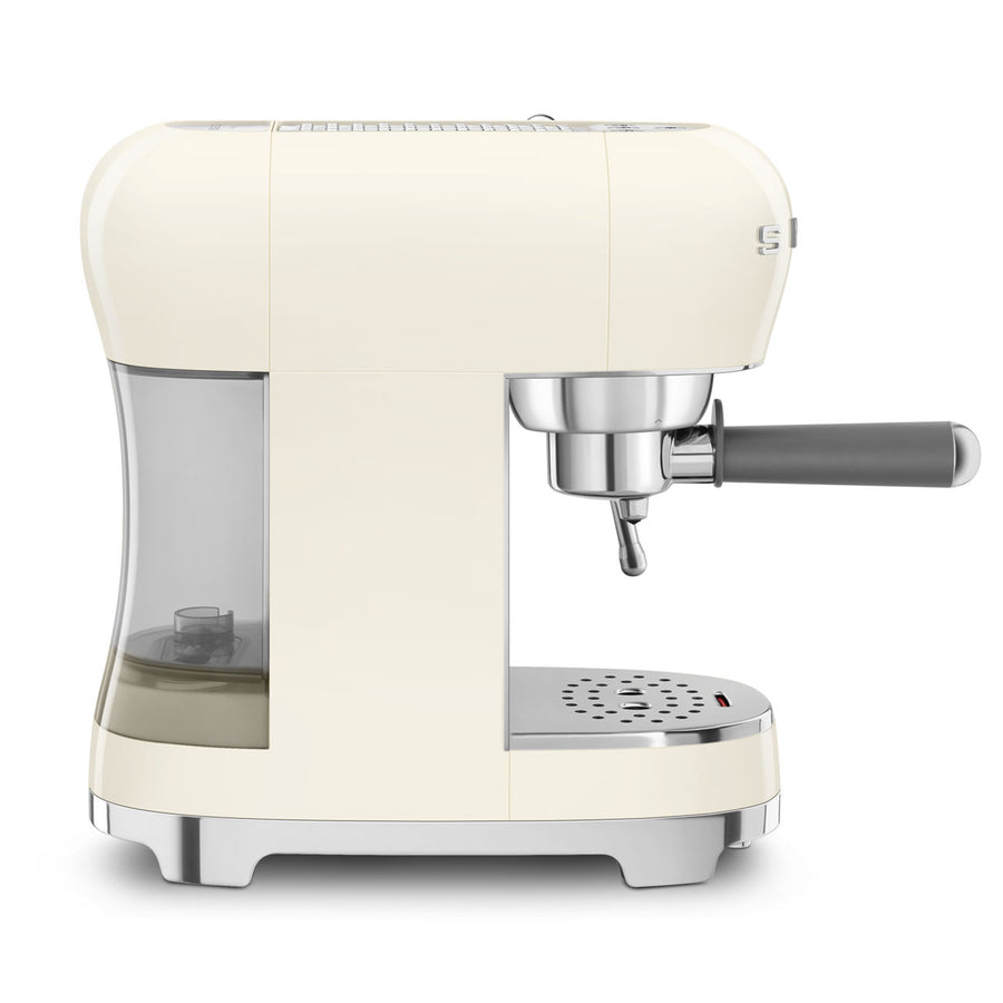 Smeg ECF02CRUK 50's style Espresso Coffee Machine With Stand Wand - Cream
