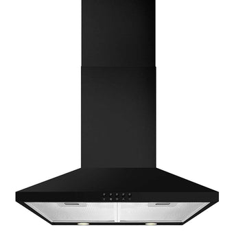 CDA ECH63BL 60cm Black Chimney Hood