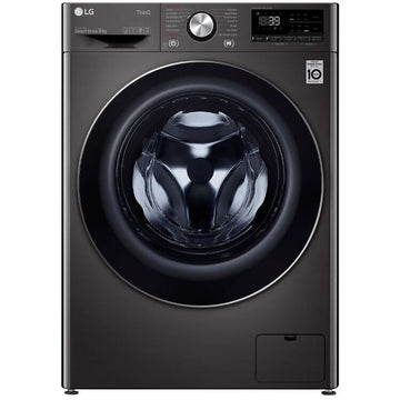 LG F4V909BTSE TurboWash™ AI DD™️ 9kg 1400RPM Washing Machine - Black Steel [Free 5 year parts & labour warranty]