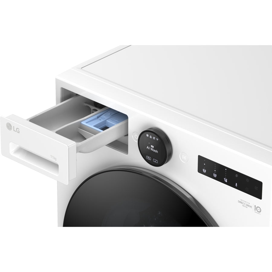 LG F4X7011TWB 11kg 1400rpm AI DD™ Washing Machine - White [Free 5-year parts & labour warranty]