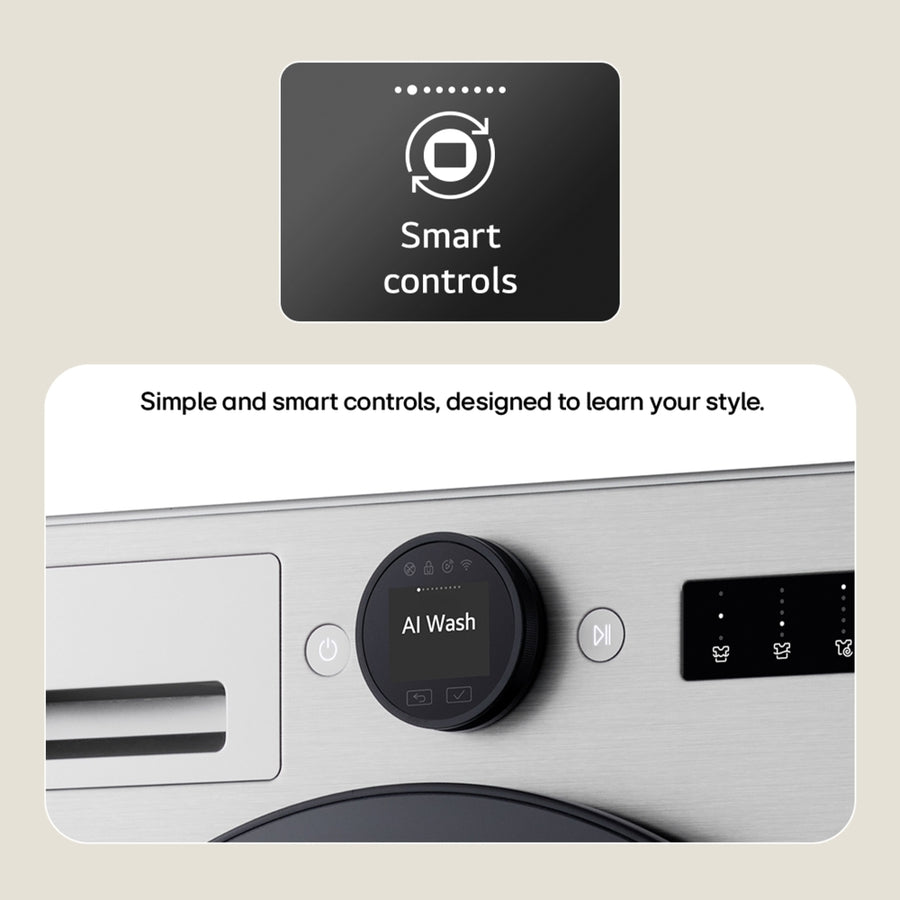 LG F4X7011TWB 11kg 1400rpm AI DD™ Washing Machine - White [Free 5-year parts & labour warranty]