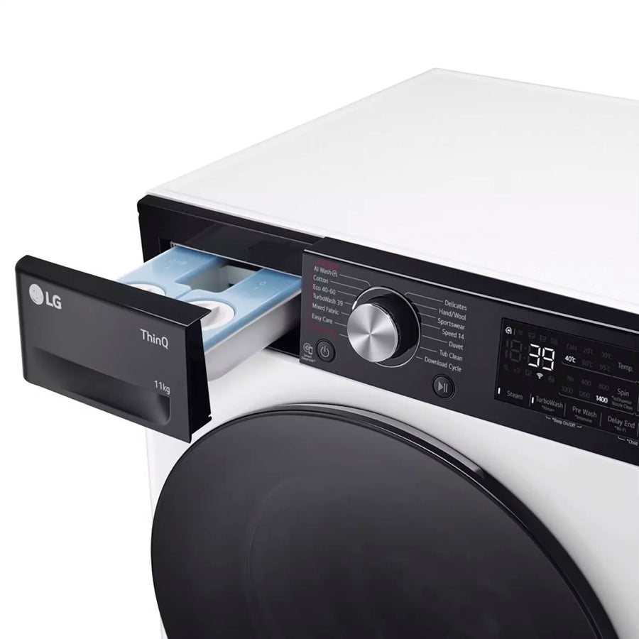 LG F4Y711WBTA1 11kg 1400rpm TurboWash 360™ Washing Machine - White [Free 5-year parts & labour warranty]